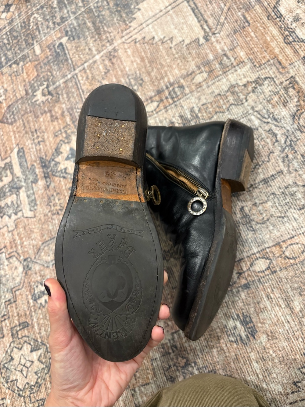 Fiorentini + Baker Black Leather Ankle Boots 36 (fits 37) - Picture 5 of 5